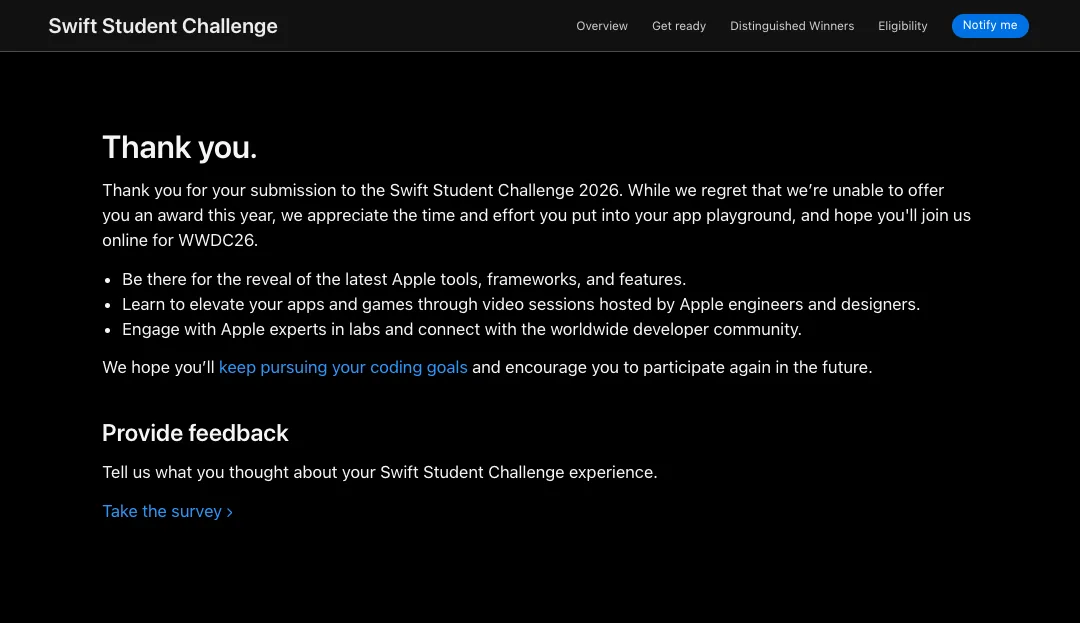 Apple Swift Student Challenge evidence 1