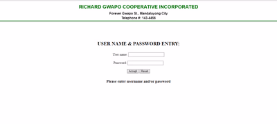 PHP-Loan-System login page