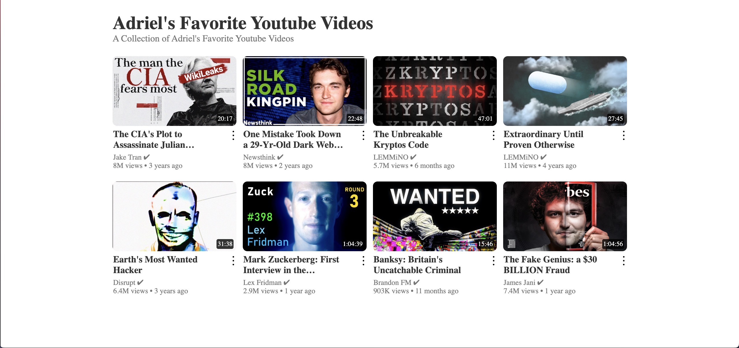 YouTube Layout preview